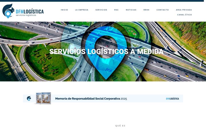 Ekrano kopija dfmlogistica.es