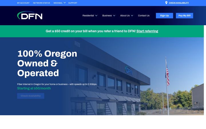 Screenshot of dfn.net