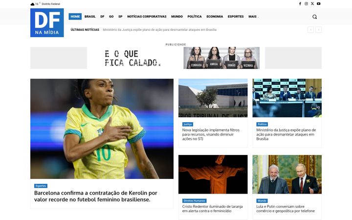 Skærmbillede af dfnamidia.com.br