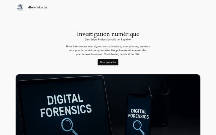 Screenshot of dforensics.be