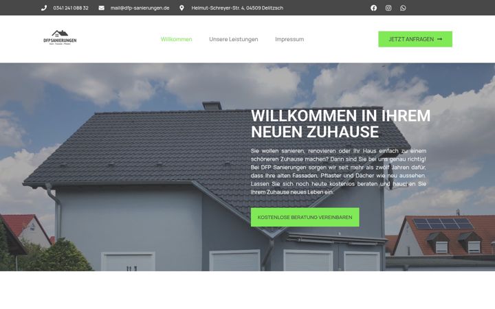 Screenshot ta' dfp-sanierungen.de