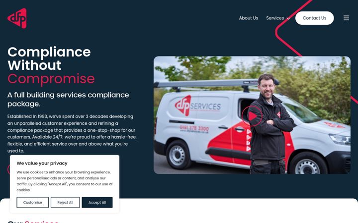 Zrzut ekranu dfpservices.co.uk
