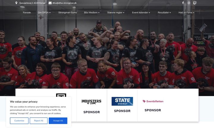 Screenshot van dfsa-strongman.dk