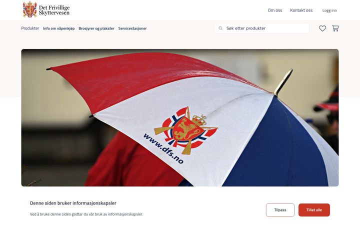 Ekrano kopija dfsnettbutikk.no