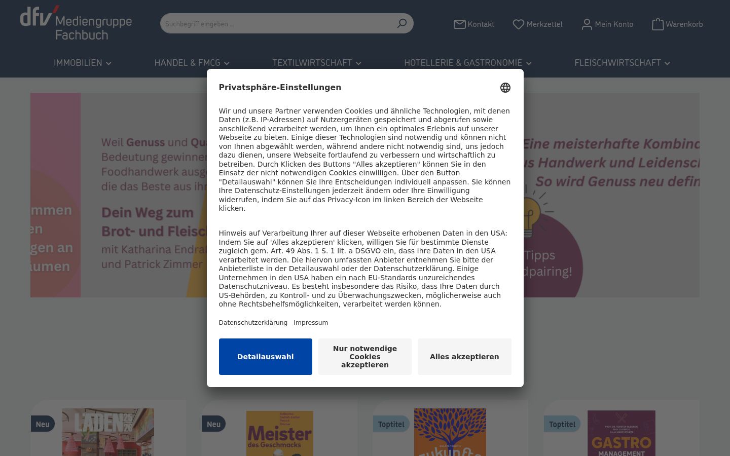 Screenshot tal-banner tal-kunsens muri qabel kwalunkwe interazzjoni