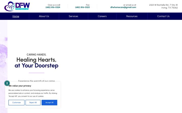 Screenshot of dfw-homecare.com