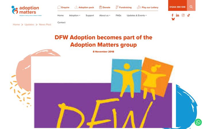 Screenshot of dfw.org.uk