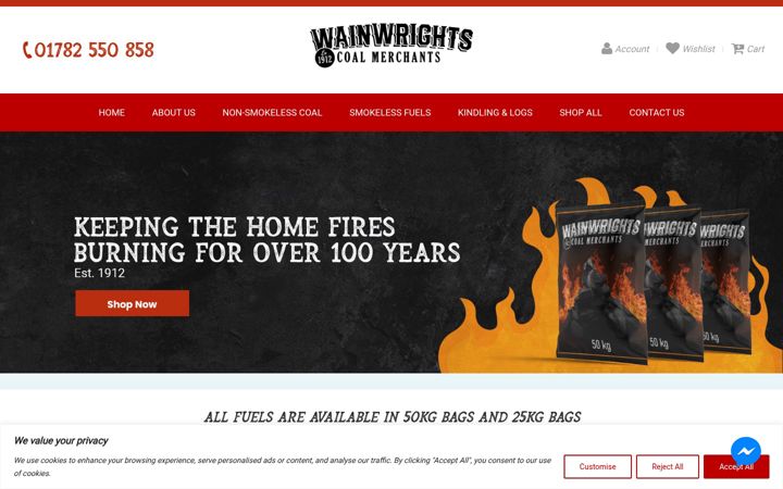 Screenshot of dfwainwright.co.uk