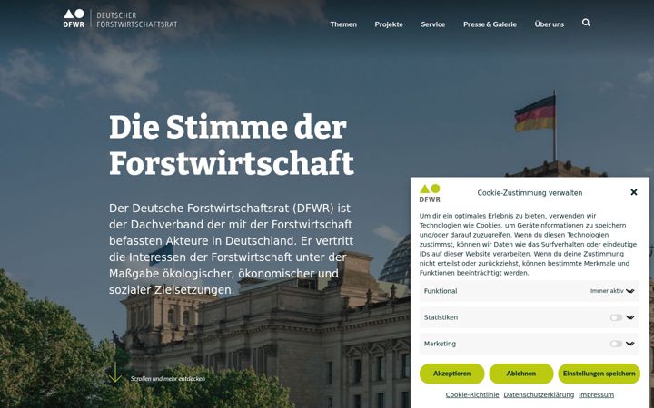 Ekrano kopija dfwr.de