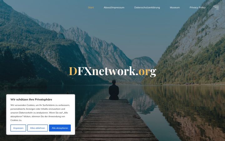 Captură de ecran a dfxnetwork.org