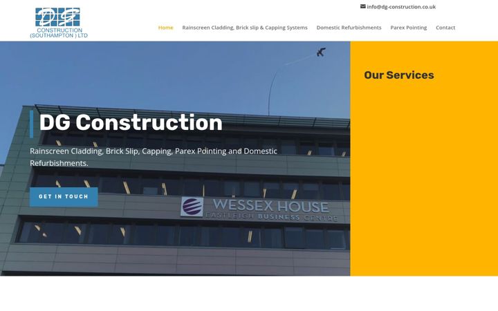 Screenshot of dg-construction.co.uk