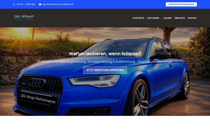Screenshot of dg-fahrzeugfolierung.de