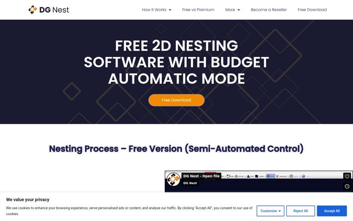 Screenshot of dg-nest.com