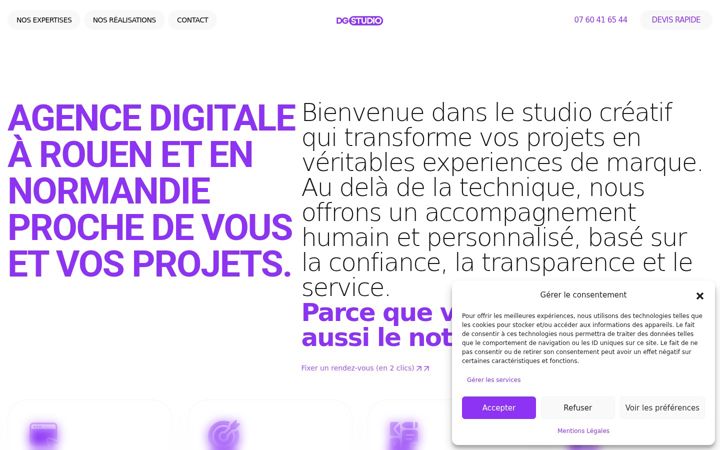 Captura de ecrã de dg-studio.fr