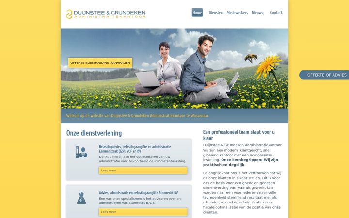 Screenshot of dgadministratiekantoor.nl