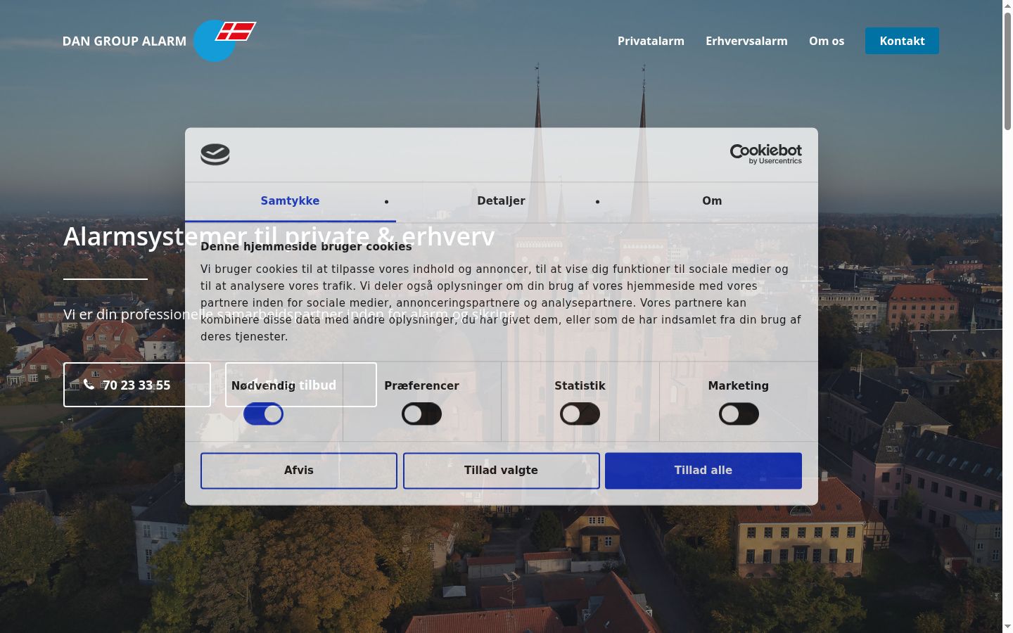 Screenshot des Einwilligungsbanners vor jeglicher Interaktion
