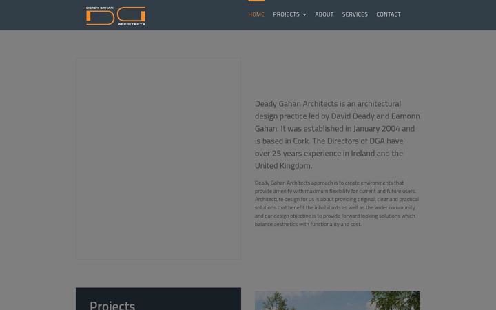 Screenshot von dgarchitects.ie
