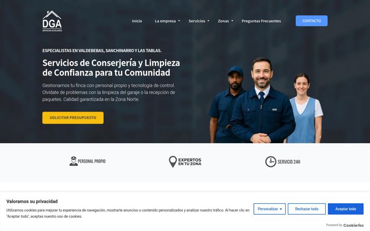 Ekrano kopija dgaserviciosauxiliares.es