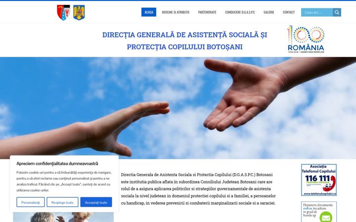 Screenshot of dgaspcbt.ro