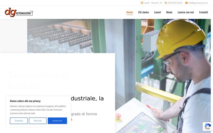 Screenshot of dgautomazioni.com