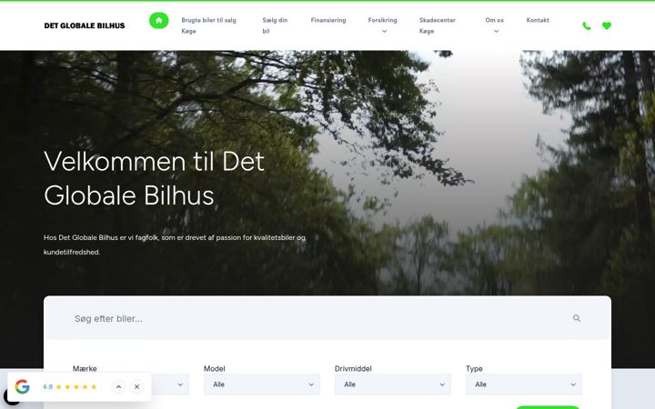 Screenshot van dgbilhus.dk