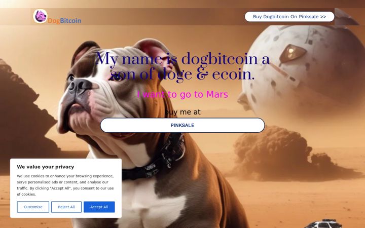 Screenshot of dgbitcoin.org