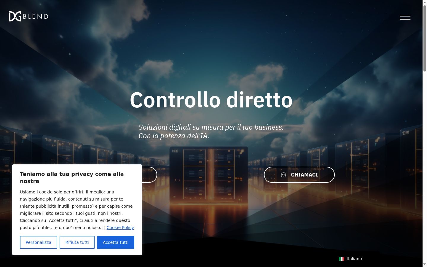 Captura de pantalla del banner de consentimiento mostrado antes de cualquier interacción