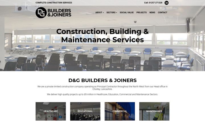 Screenshot of dgbuilders.co.uk