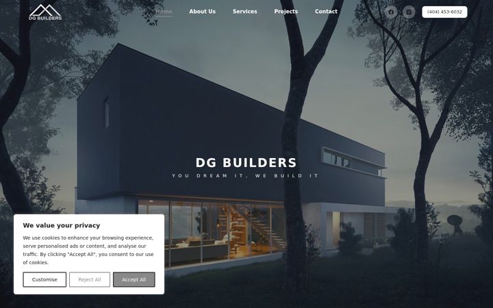 Zrzut ekranu dgbuilders.net