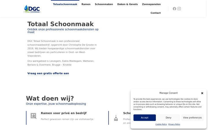 Screenshot of dgc-cleaning.be