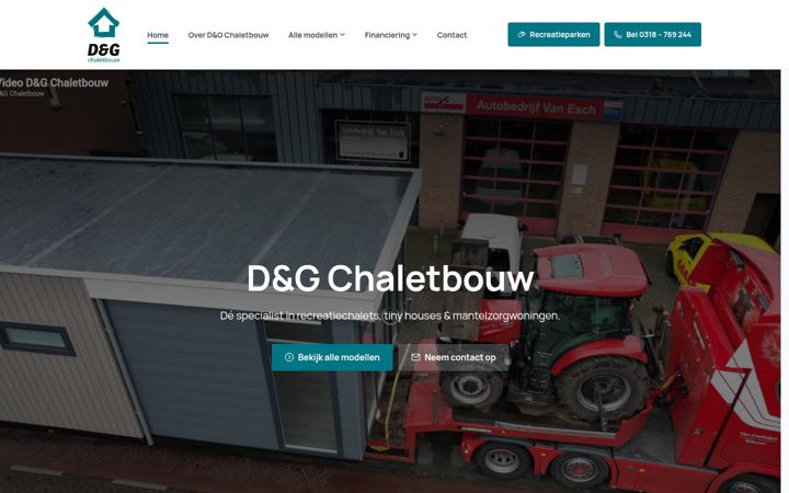 Képernyőkép: dgchaletbouw.nl