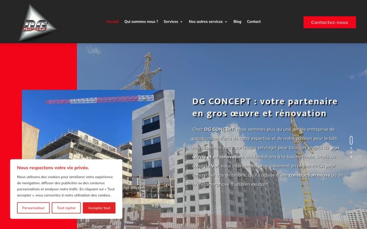 Екранна снимка на dgconcept-construction.fr