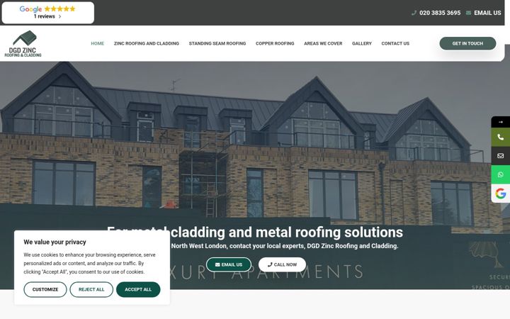 Képernyőkép: dgdzinc.co.uk