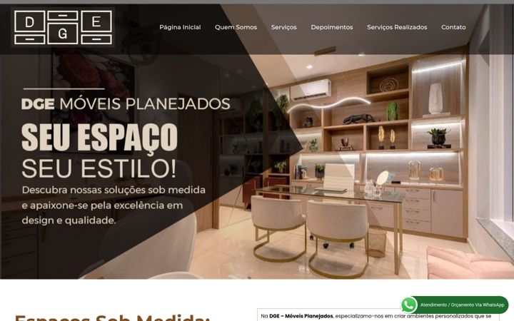 Ekraanipilt saidist dgemoveisplanejados.com.br