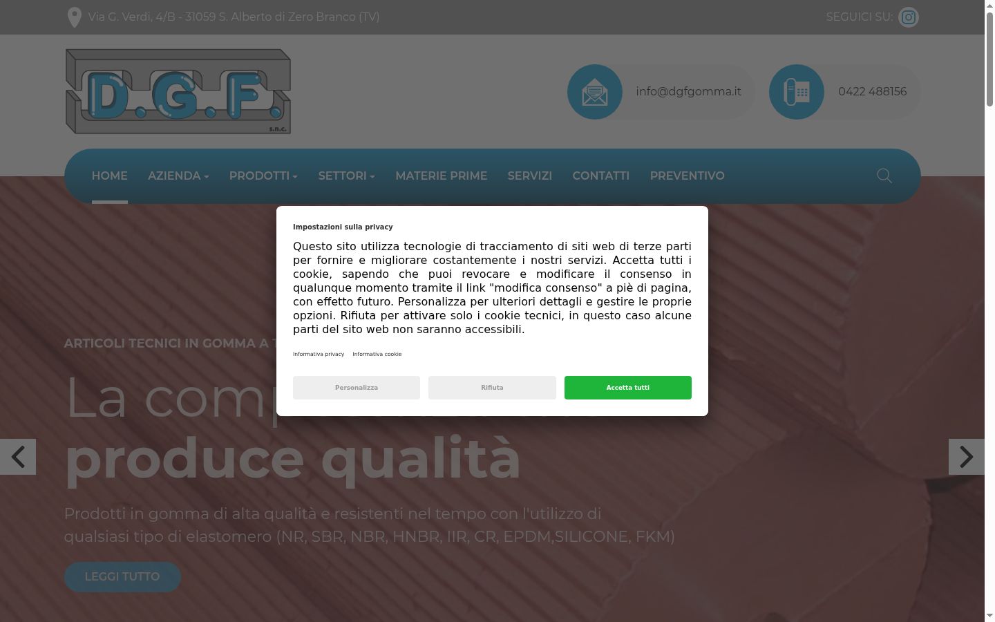 Screenshot des Einwilligungsbanners vor jeglicher Interaktion
