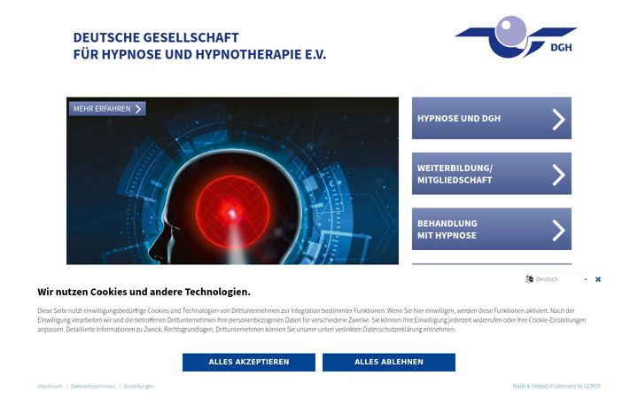 Képernyőkép: dgh-hypnose.de
