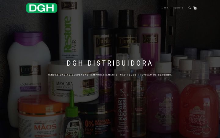 Ekraanipilt saidist dghdistribuidora.com.br