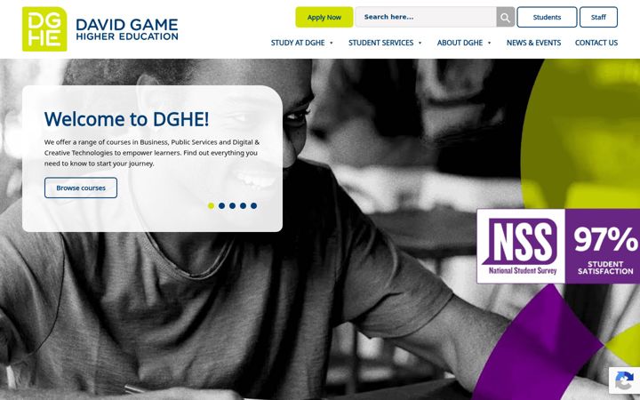 Screenshot of dghe.ac.uk