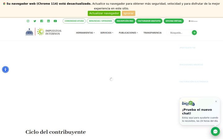 Screenshot of dgii.gov.do