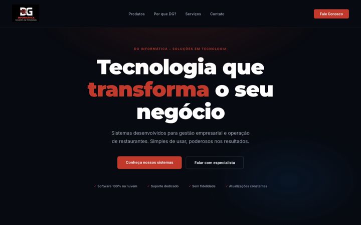 Ekraanipilt saidist dginformatica.com.br