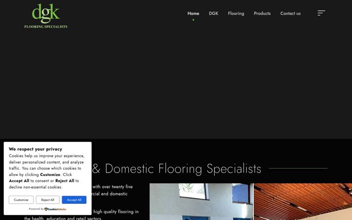 Screenshot of dgkflooring.co.uk