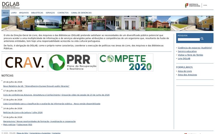 Screenshot of dglab.gov.pt