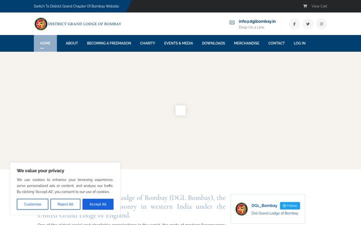 Kuvakaappaus sivustosta dglbombay.in
