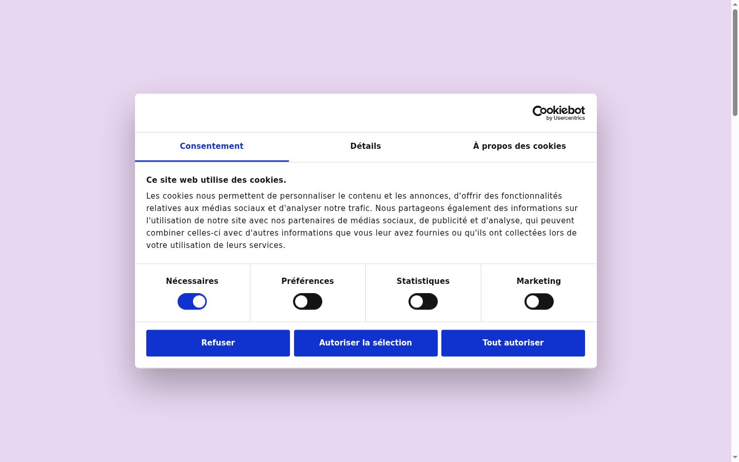 Sutikimo reklamjuostės, rodytos prieš bet kokią sąveiką, ekrano kopija
