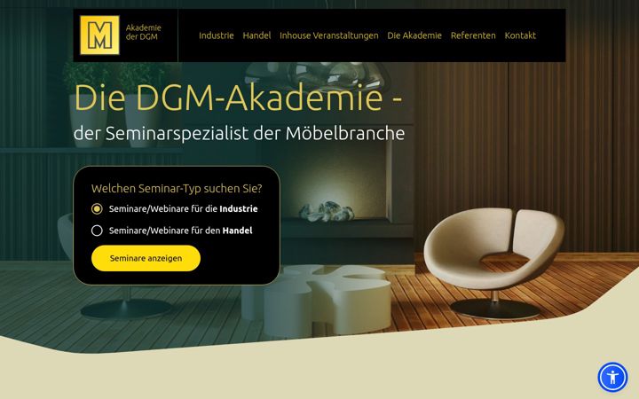 Screenshot of dgm-akademie.de