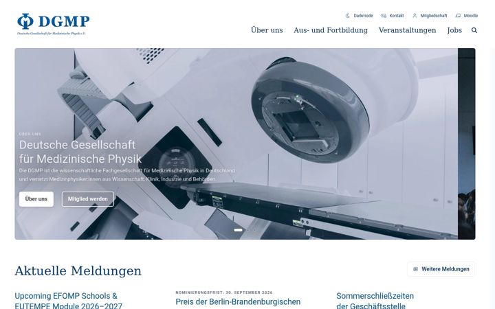 Screenshot of dgmp.de
