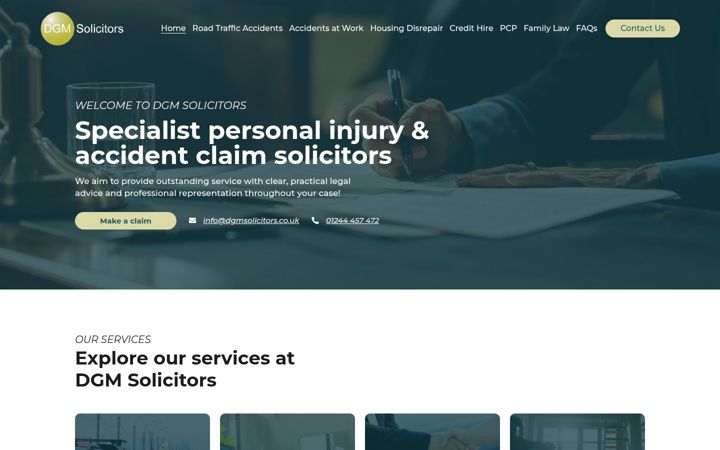 Ekraanipilt saidist dgmsolicitors.co.uk