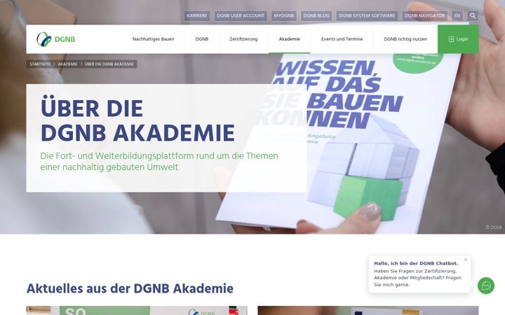 Skærmbillede af dgnb-akademie.de
