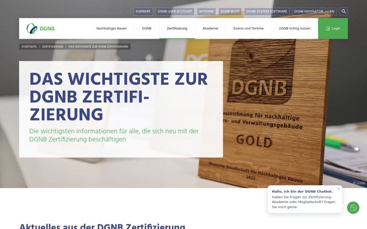 Skærmbillede af dgnb-system.de