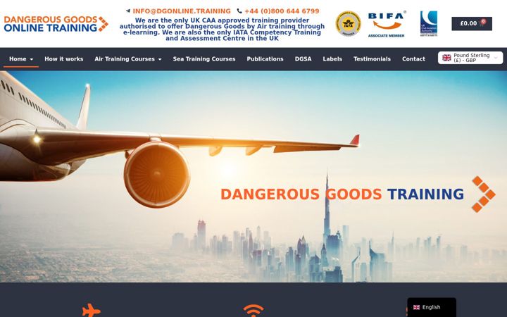 Screenshot of dgonline.training